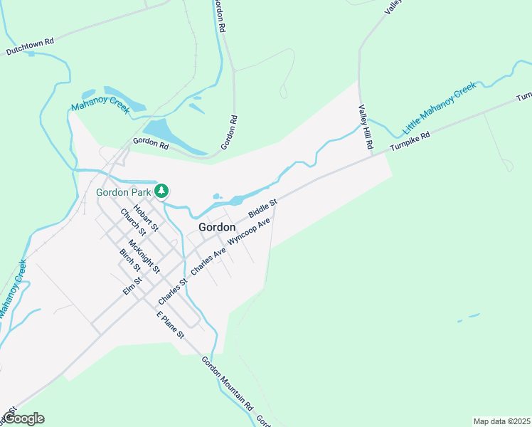 map of restaurants, bars, coffee shops, grocery stores, and more near 433 Biddle Street in Gordon