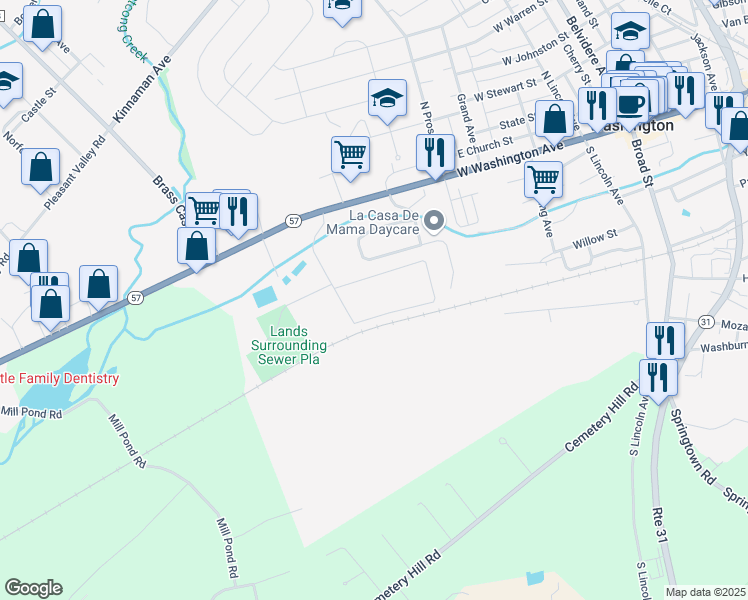 map of restaurants, bars, coffee shops, grocery stores, and more near 705 Washington Gardens in Washington