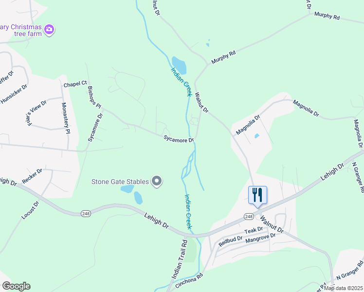 map of restaurants, bars, coffee shops, grocery stores, and more near 3823 Sycamore Drive in Northampton