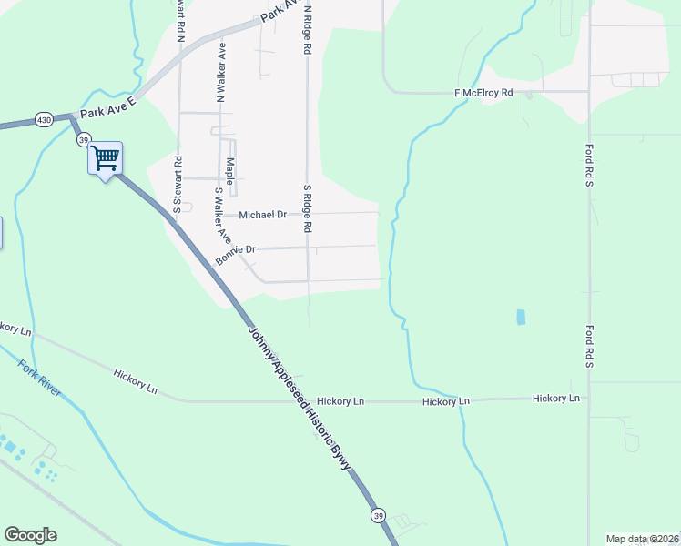 map of restaurants, bars, coffee shops, grocery stores, and more near 1340 Bonnie Drive in Mansfield