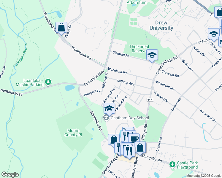 map of restaurants, bars, coffee shops, grocery stores, and more near 22 Gibbons Place in Madison