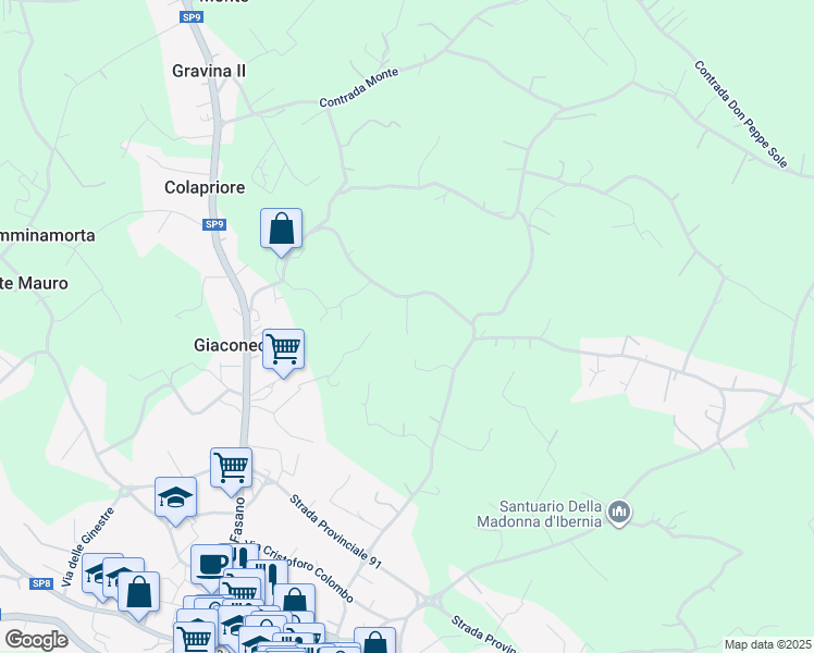 map of restaurants, bars, coffee shops, grocery stores, and more near 129 Contrada Colucci in Provincia di Brindisi