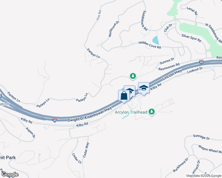 map of restaurants, bars, coffee shops, grocery stores, and more near 8720 Parleys Lane in Park City