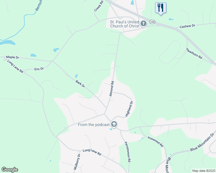 map of restaurants, bars, coffee shops, grocery stores, and more near 691 Almond Rd in Walnutport