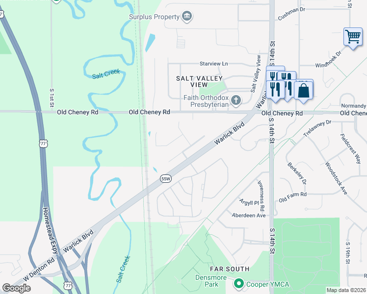 map of restaurants, bars, coffee shops, grocery stores, and more near 810 Glenarbor Drive in Lincoln
