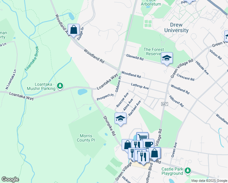 map of restaurants, bars, coffee shops, grocery stores, and more near 5 Prospect Place in Madison