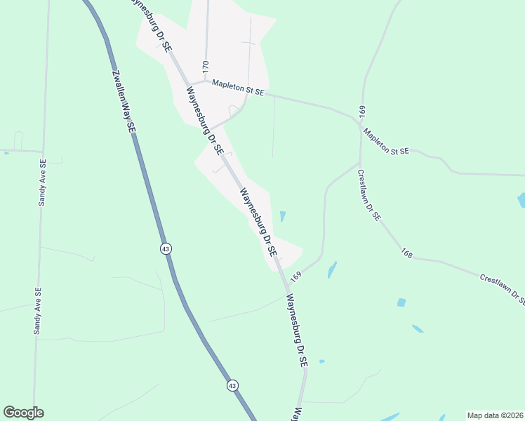 map of restaurants, bars, coffee shops, grocery stores, and more near 3742 Waynesburg Drive Southeast in Canton