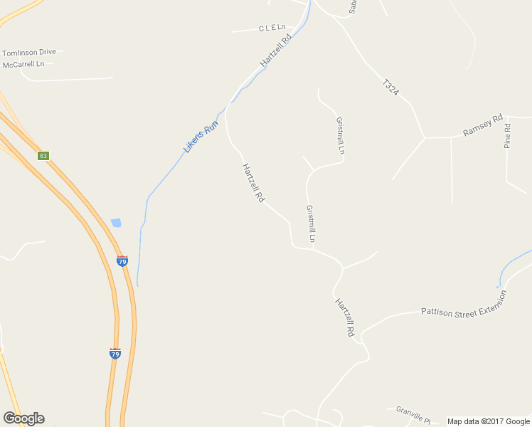 map of restaurants, bars, coffee shops, grocery stores, and more near 216 Hartzell Road in Zelienople