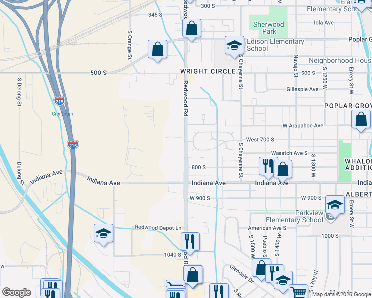 map of restaurants, bars, coffee shops, grocery stores, and more near in Salt Lake City