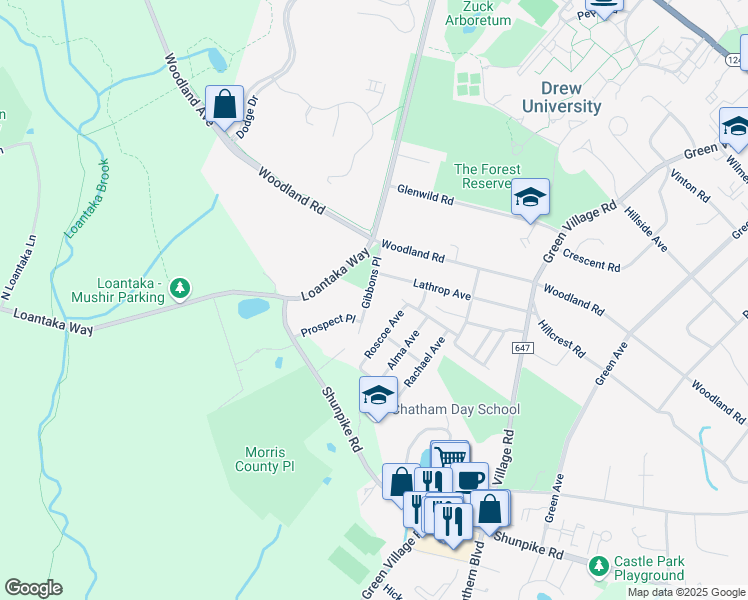 map of restaurants, bars, coffee shops, grocery stores, and more near 22 Gibbons Place in Madison