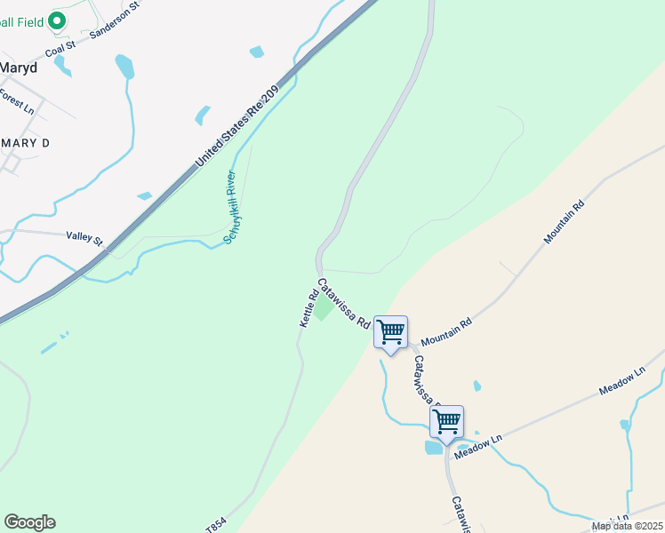 map of restaurants, bars, coffee shops, grocery stores, and more near 1144 Catawissa Road in Tamaqua