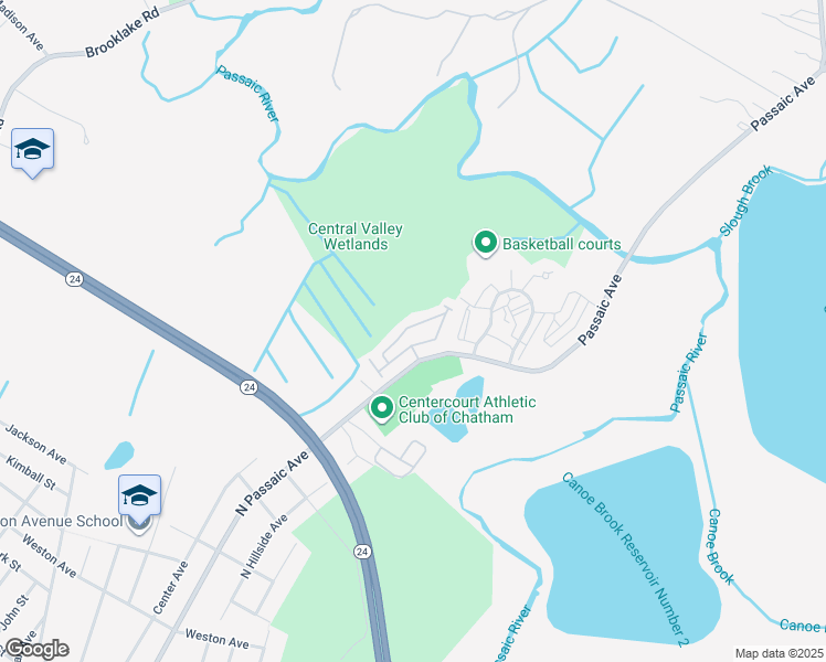 map of restaurants, bars, coffee shops, grocery stores, and more near 1208 Schindler Drive in Florham Park