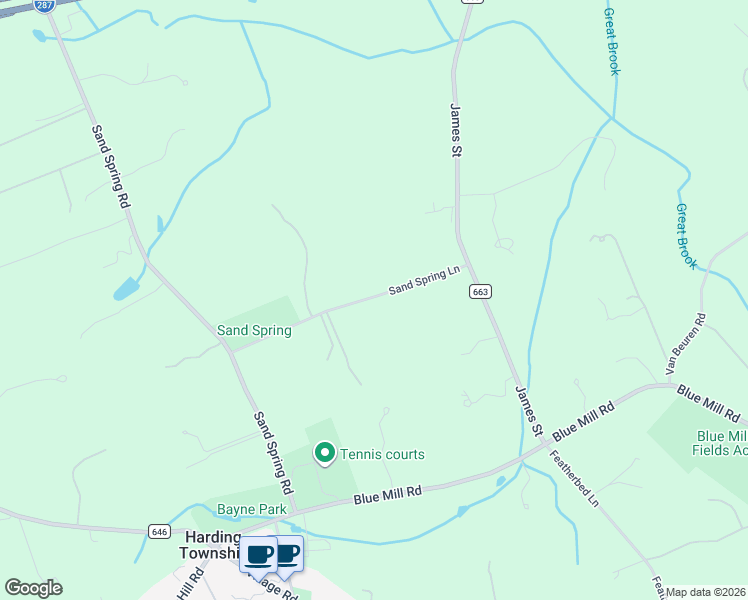 map of restaurants, bars, coffee shops, grocery stores, and more near 34 Sand Spring Lane in Morristown