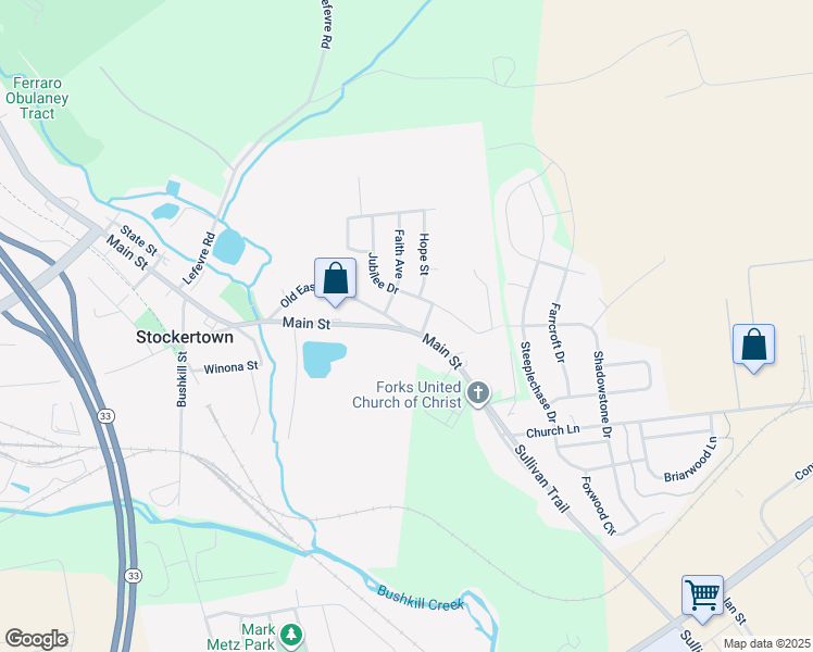 map of restaurants, bars, coffee shops, grocery stores, and more near 320 Jubilee Drive in Easton