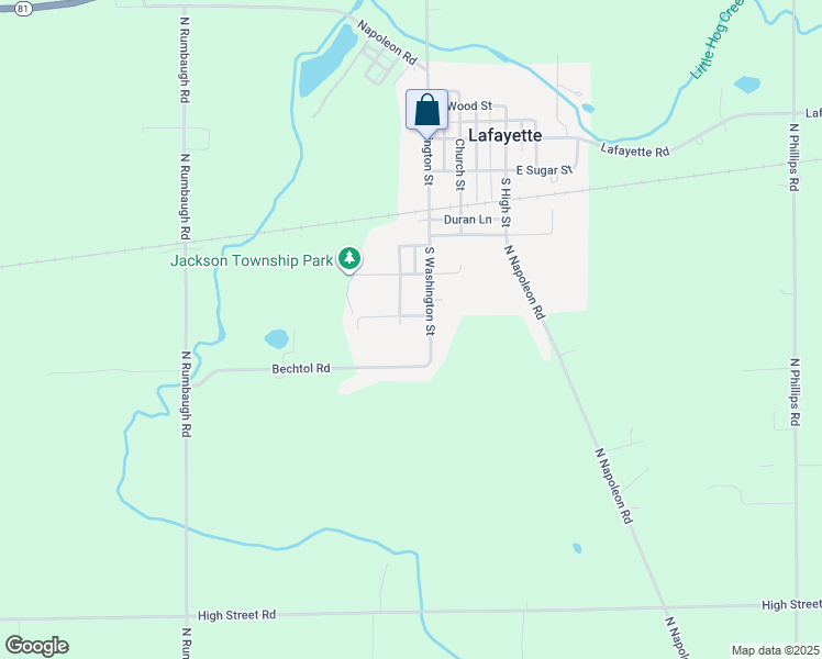 map of restaurants, bars, coffee shops, grocery stores, and more near 309 Woodlawn Avenue in Lafayette