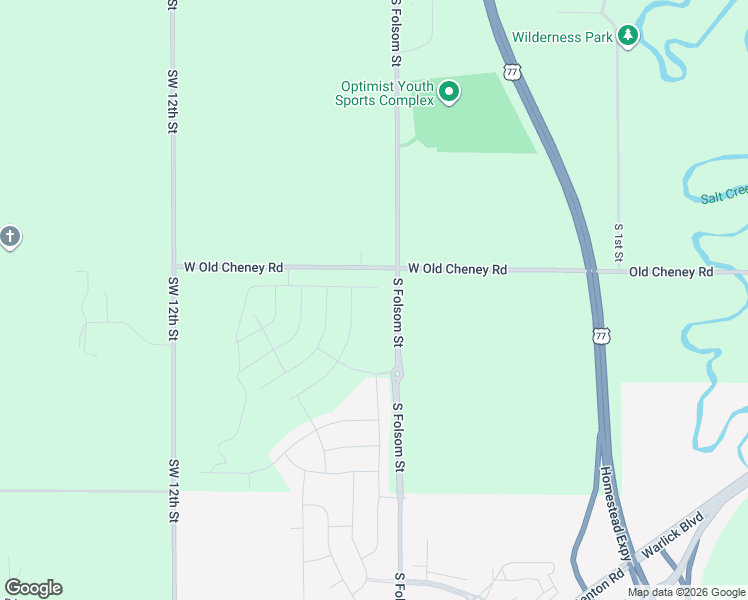 map of restaurants, bars, coffee shops, grocery stores, and more near 801 West Old Cheney Road in Lincoln