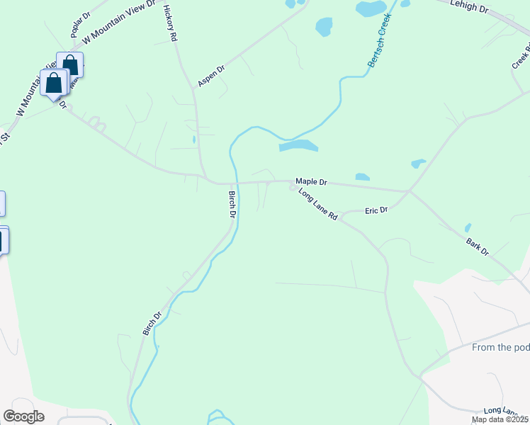 map of restaurants, bars, coffee shops, grocery stores, and more near 4691 Maple Drive in Walnutport