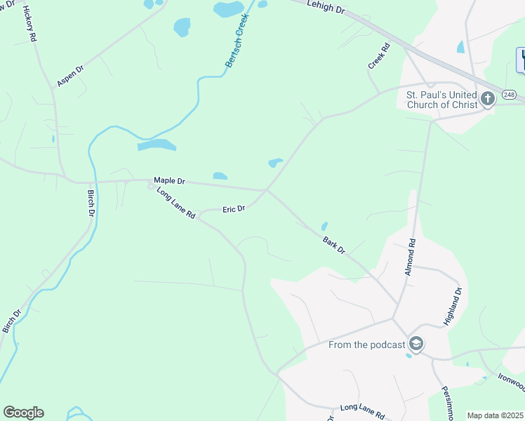 map of restaurants, bars, coffee shops, grocery stores, and more near 4581 Eric Dr in Walnutport