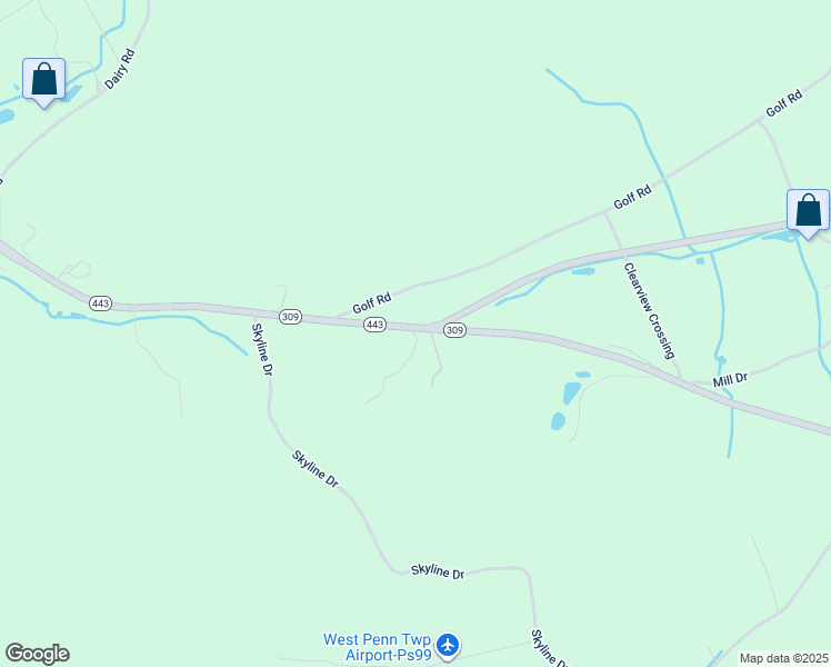 map of restaurants, bars, coffee shops, grocery stores, and more near 1078 West Penn Pike in Tamaqua