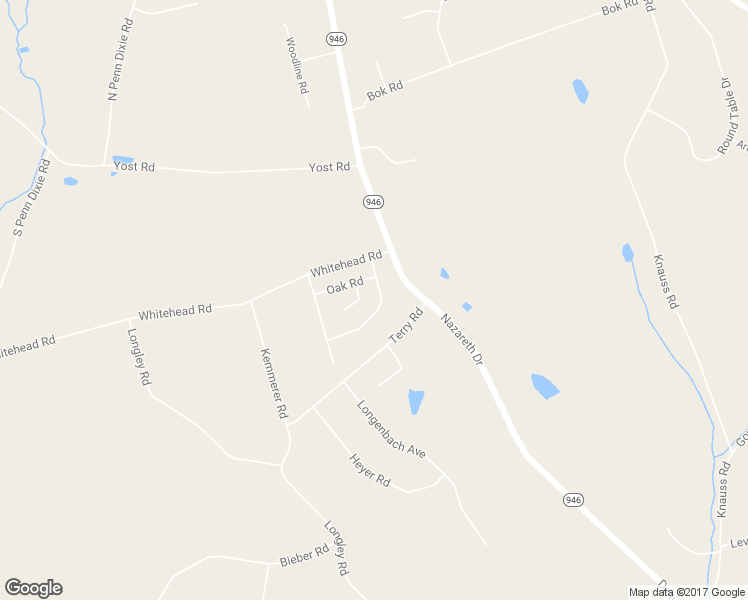 map of restaurants, bars, coffee shops, grocery stores, and more near 235 Woodland Drive in Nazareth