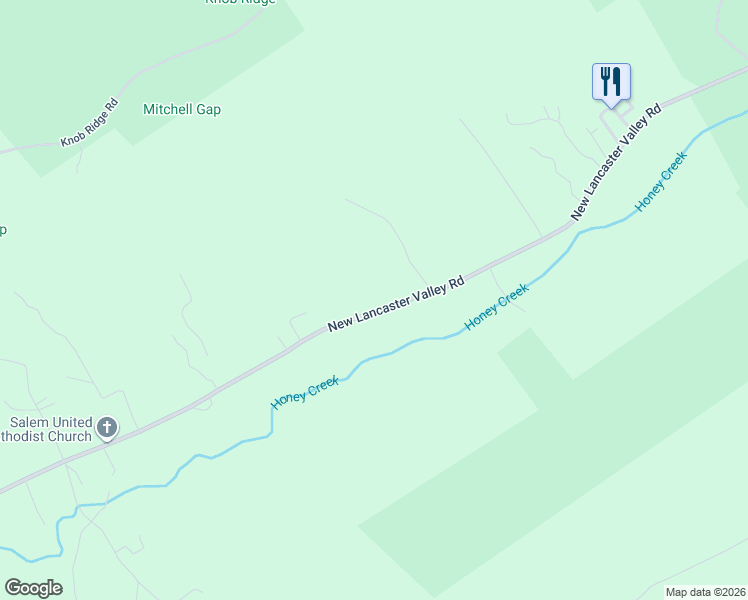 map of restaurants, bars, coffee shops, grocery stores, and more near 3871 New Lancaster Valley Road in Milroy