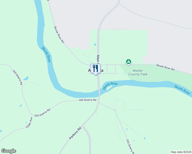 map of restaurants, bars, coffee shops, grocery stores, and more near 5055 Main Road in Wever