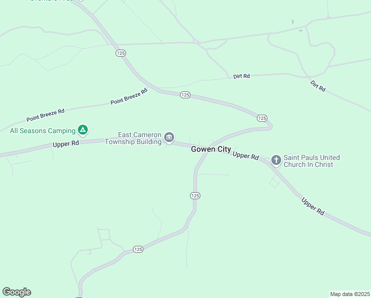 map of restaurants, bars, coffee shops, grocery stores, and more near State Route 2044 in Shamokin