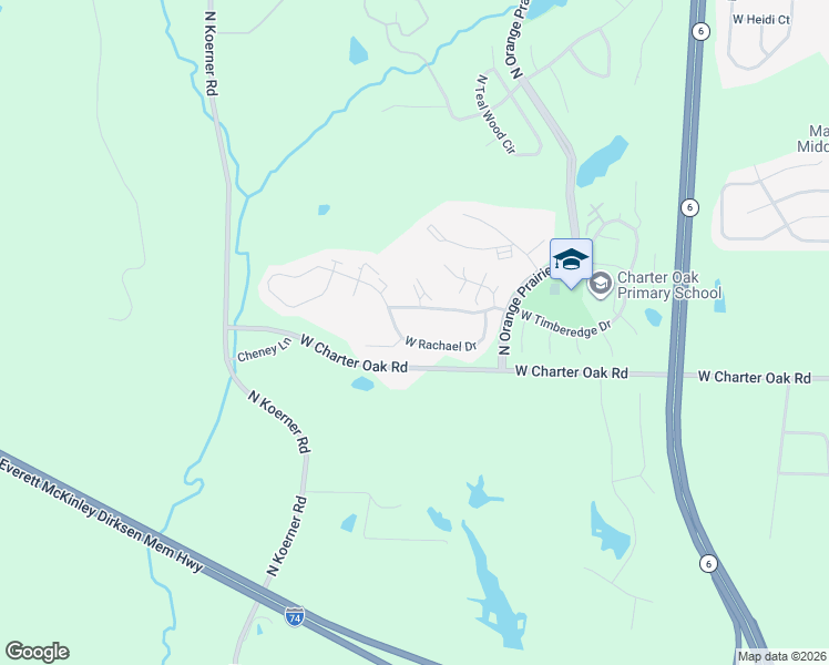 map of restaurants, bars, coffee shops, grocery stores, and more near 5706 Rachael Court in Peoria