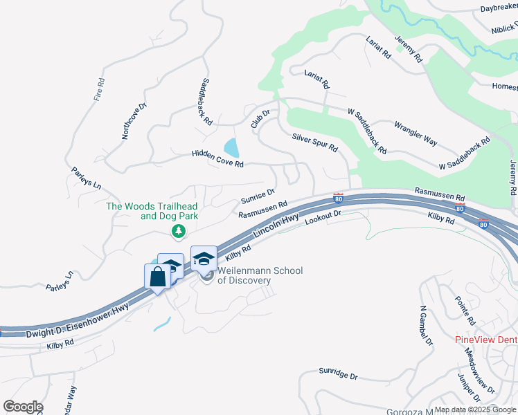 map of restaurants, bars, coffee shops, grocery stores, and more near 4070 Rasmussen Road in Park City