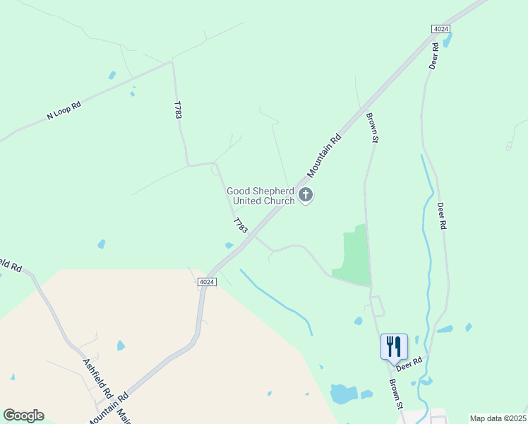 map of restaurants, bars, coffee shops, grocery stores, and more near 8819 North Loop Road in Slatington