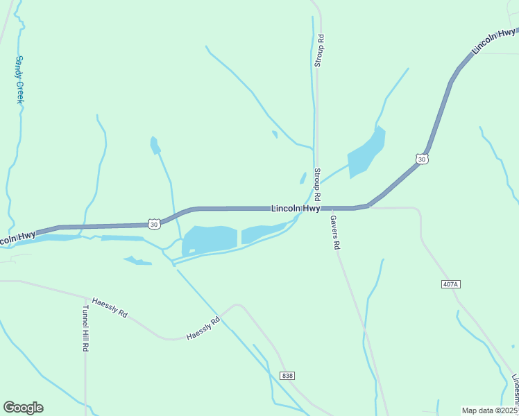 map of restaurants, bars, coffee shops, grocery stores, and more near 30500-31828 Lincoln Highway in Hanoverton