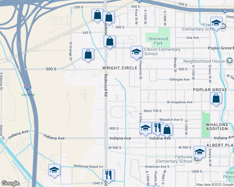 map of restaurants, bars, coffee shops, grocery stores, and more near 1679 Brampton Way in Salt Lake City