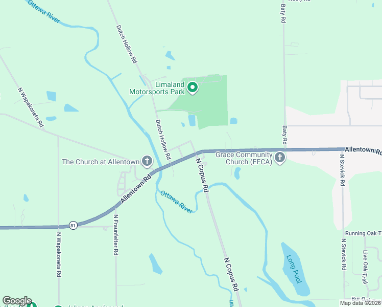 map of restaurants, bars, coffee shops, grocery stores, and more near 1580 Van Buren St in Lima