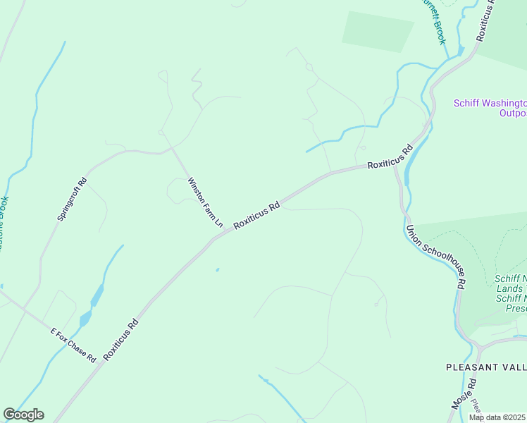 map of restaurants, bars, coffee shops, grocery stores, and more near 75 Roxiticus Road in Far Hills