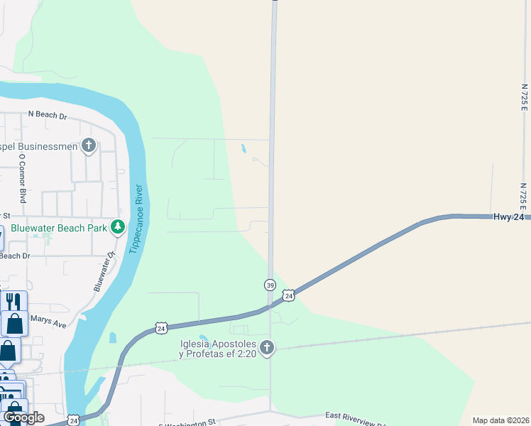 map of restaurants, bars, coffee shops, grocery stores, and more near 6335-6383 East Hickory Ridge Court in Monticello