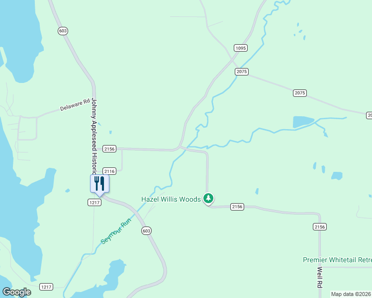 map of restaurants, bars, coffee shops, grocery stores, and more near 1179 Township Road 2156 in Ashland