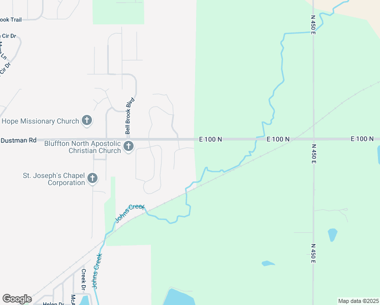 map of restaurants, bars, coffee shops, grocery stores, and more near 1140 East High Pointe Street in Bluffton