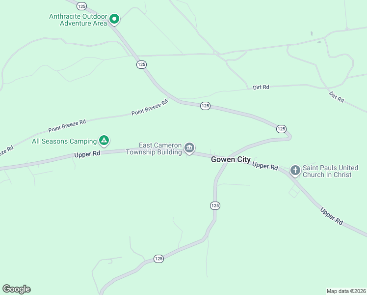 map of restaurants, bars, coffee shops, grocery stores, and more near State Route 2044 in Shamokin