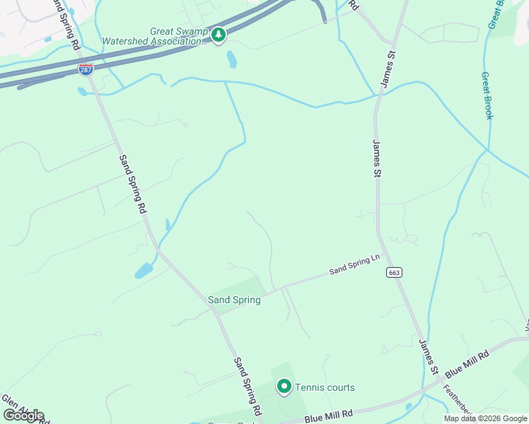 map of restaurants, bars, coffee shops, grocery stores, and more near 29 Sand Spring Lane in Morristown