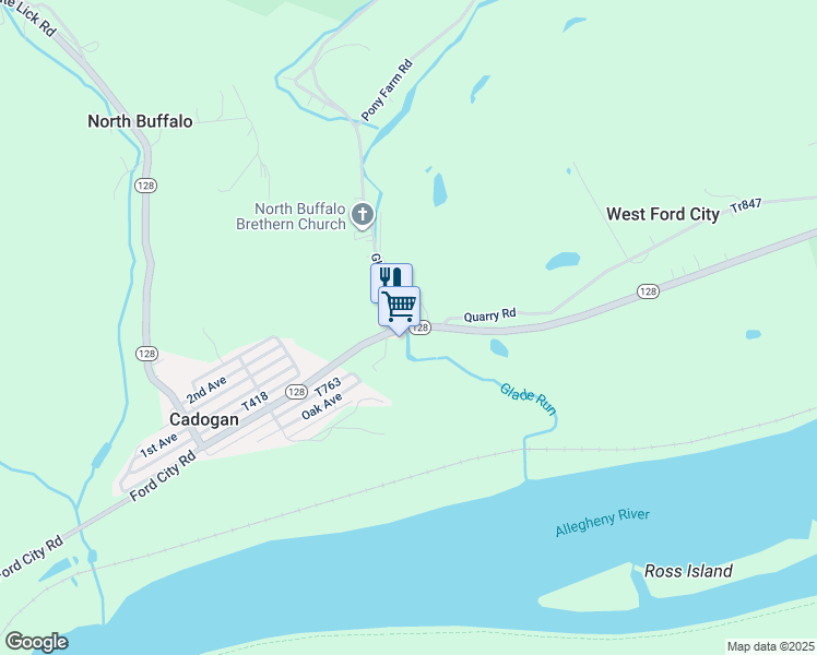 map of restaurants, bars, coffee shops, grocery stores, and more near 290 Prospect Avenue in Cadogan