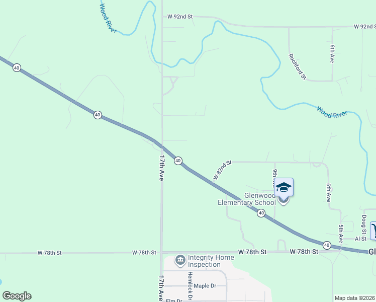map of restaurants, bars, coffee shops, grocery stores, and more near 8545 17th Avenue in Kearney