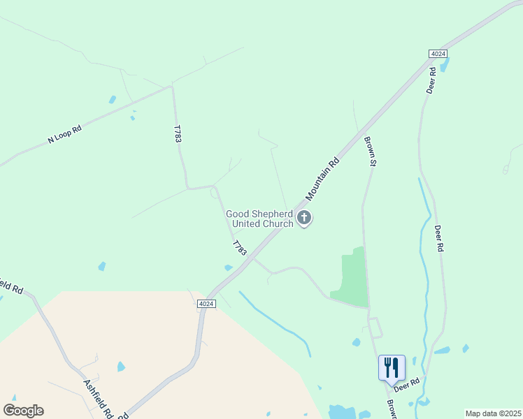 map of restaurants, bars, coffee shops, grocery stores, and more near 8819 North Loop Road in Slatington