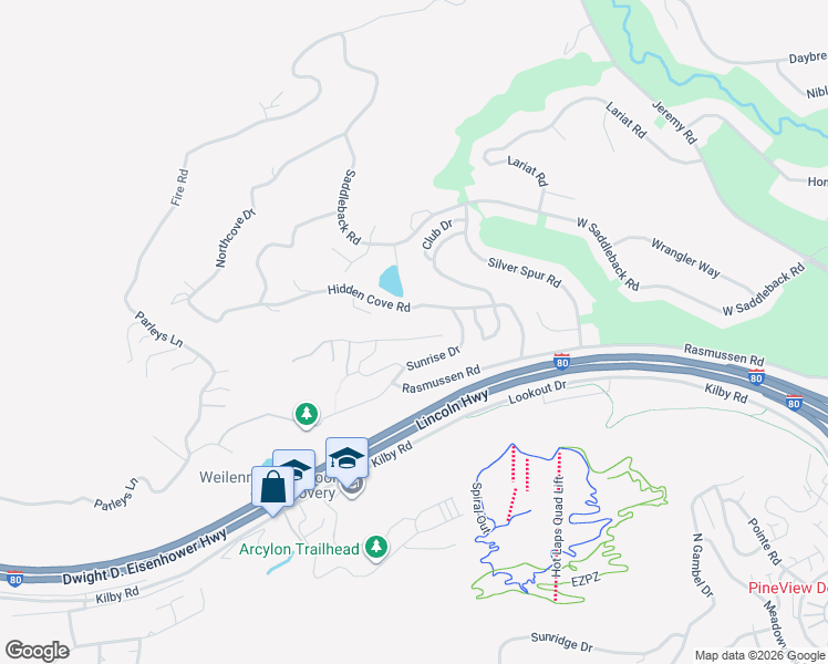 map of restaurants, bars, coffee shops, grocery stores, and more near 4076 Sunrise Drive in Park City