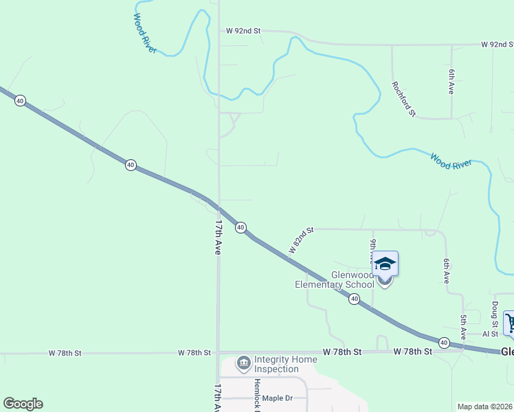 map of restaurants, bars, coffee shops, grocery stores, and more near 8545 17th Avenue in Kearney