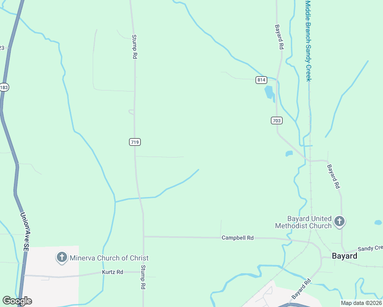 map of restaurants, bars, coffee shops, grocery stores, and more near 22680 Kurtz Road in Minerva