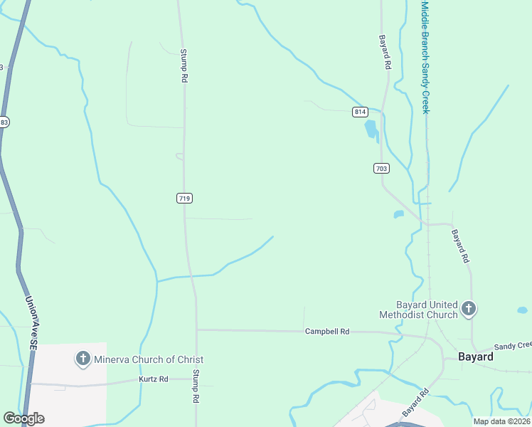 map of restaurants, bars, coffee shops, grocery stores, and more near 22680 Kurtz Road in Minerva