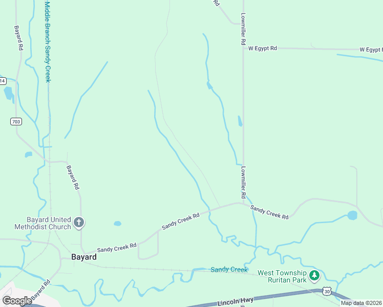 map of restaurants, bars, coffee shops, grocery stores, and more near 23894 Sandy Creek Road in Minerva