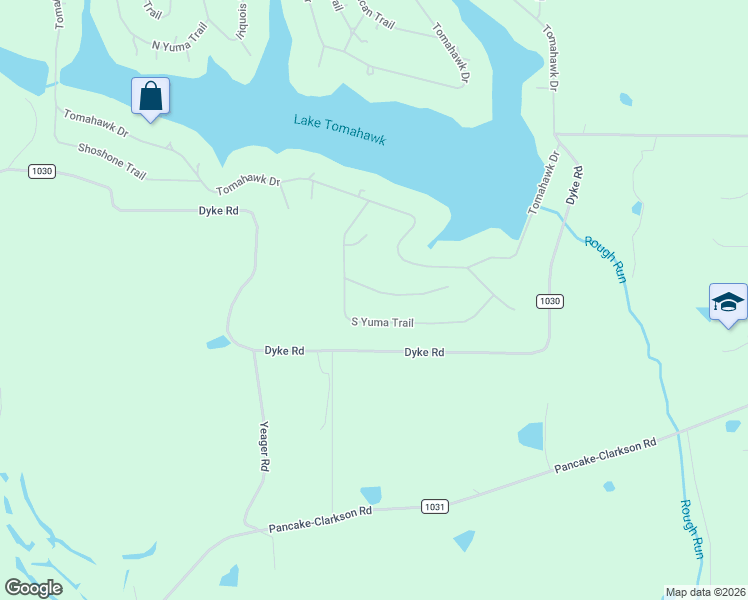 map of restaurants, bars, coffee shops, grocery stores, and more near 48026 Yuma Cove in Negley
