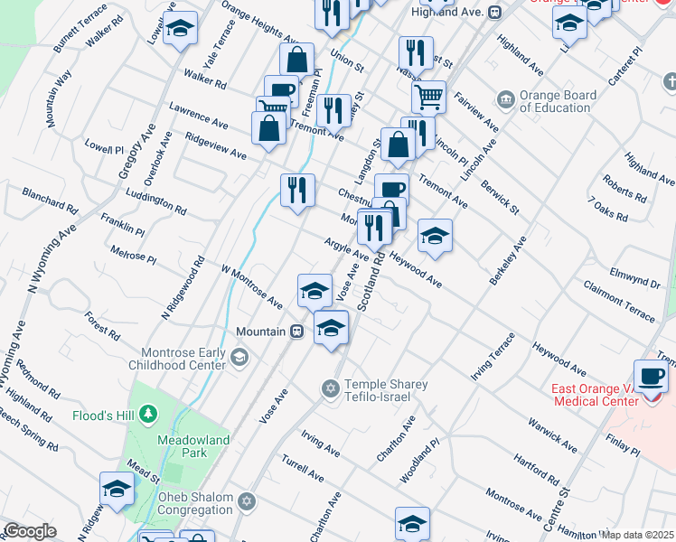 map of restaurants, bars, coffee shops, grocery stores, and more near 766 East Clark Circle in City of Orange