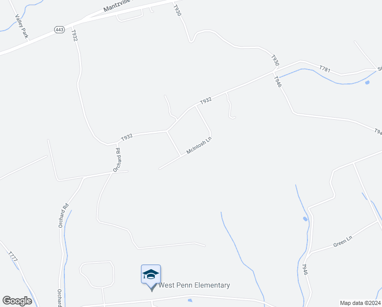 map of restaurants, bars, coffee shops, grocery stores, and more near 595 McIntosh Lane in Andreas